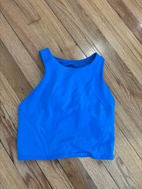 Lululemon Wunder Train Long Line Bra High Neck BLUE 4
